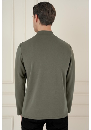 Ts 894 Slim Fit Haki Spor T-shirt Haki