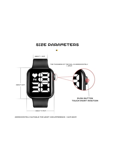 Tenfowee Xr4563 Spor Led Saat - 50m Su Geçirmez, Gece Işığı, Tarih/ay Gösterimi, 24 Saatli, Uzun Pil Ömrü, Tpu Kordon - Turuncu