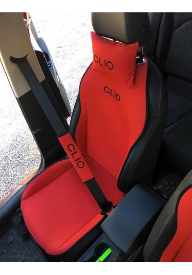 Renault Clio Nakışlı Ön İkili Oto Koltuk Minderi 2 Adet Boyun Yas
