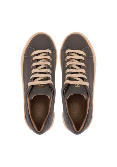 Tamer Tanca Kadın Hakiki Deri Koyu Gri Sneakers & Spor Ayakkabı 1116 5022-09 Bn Ayk Sk25-26 K.grı Fltr Gri