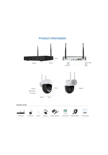 Vstarcam Cs622-y 4 Kameralı Nvr Wifi Kamera Set