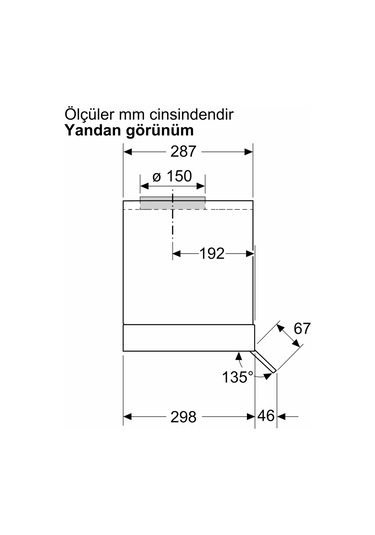 Bosch Serie 4 DBB85CC60 80 CM Cam Dekor Düz Tam Entegre Davlumbaz