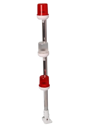 Tekne Bayrak Direği. 3'lü Arıza Feneri Direği. Paslanmaz 60 CM