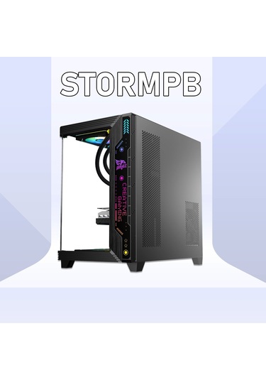 Gameagle STORMLPM Storm 7 Argb Fanlı Gamer Bilgisayar Kasası 850w 80+ Plus Bronz Power'lı Siyah