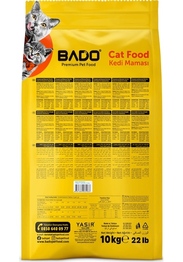 Bado Yetişkin Kedi Maması Somonlu 10 Kg