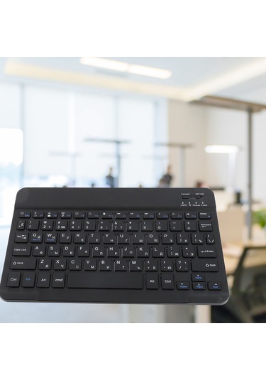 Yuntech01 10.1 İnç 80 Tuşlu Rusca Ultra İnce Bluetooth Klavye - Android/ios/windows Uyumlu, Su Geçirmez, Sessiz Ve Taşınabilir