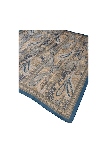 Enba Pamuklu Etnik Desenli Soft Eşarp İndigo