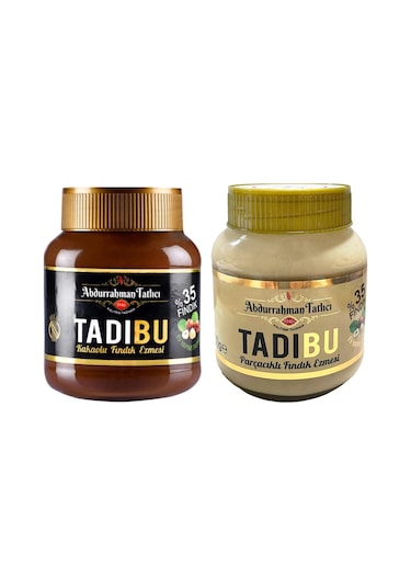 Abdurrahman Tatlıcı Tadıbu Kakaolu Fındık Ezmesi 330 G + Parçacıklı Fındık Ezmesi 330 G