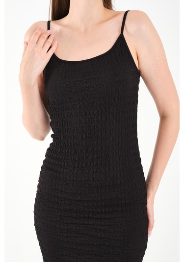 By Papi Askılı Elbise Siyah