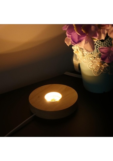 Trendooze Yuvarlak Topu Tabanı Suntek Sıcak Led Kristaller Işık Işık Için C Ahşap 10cm Hk Diğer