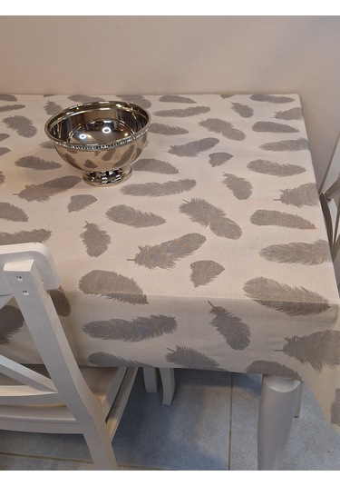 İthal Silinebilir Pvc Masa Örtüsü Kaymaz Tabanlı, Kumaş Görünümlü Pvc Masa Örtüs İth5511 Gri