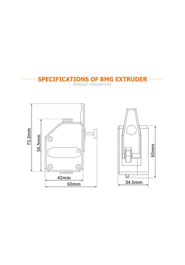 Geekyou Aibecy 3:1 Çift Dişli Azaltmalı Ekstruder, 1.75mm Filament İçin, Tpu Dahil Esnek Filamentler İçin Uygun, Cr10/ender 3 Serisi Dıy 3d Yazıcılar İçin
