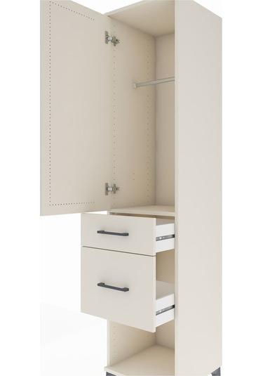 Hyperion Dolap Tek Raflı 2 Çekmeceli Tek Askılı 44x44x195 Aytaşı-aytaşı Aytası