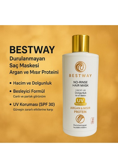 Bestway Argan Mısır Durulanmayan Saç Maskesi