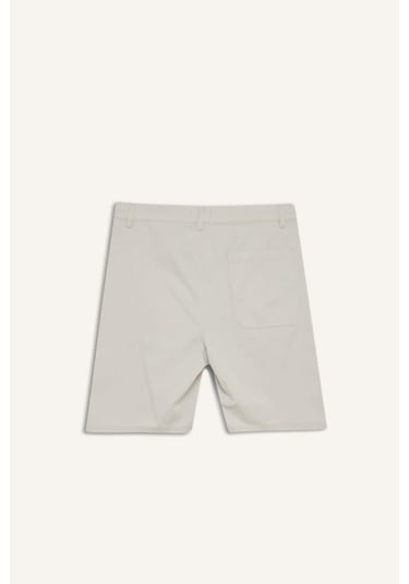 Defacto %100 Pamuk Regular Fit Bermuda Şort E1231ax25smgr492 Gri