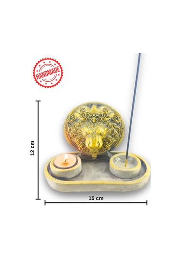 Aslan Çubuk Tütsülük Ve Tealight Beyaz