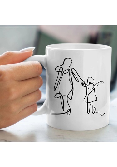 Anneler Gününe Özel Bardak - Anne Bardağı - Anneye Bardak Beyaz