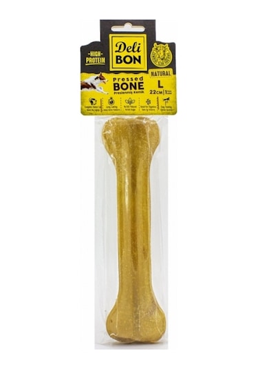 Delibon Gerçek Deriden Natural L Köpek Ödül Kemiği 22 CM