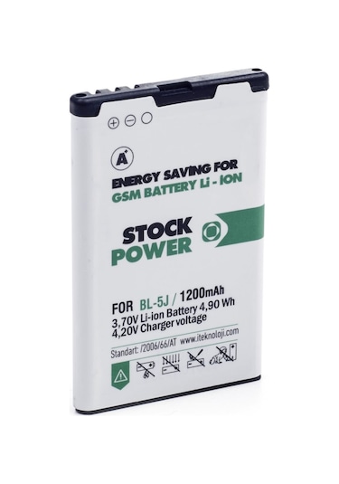 Nokia Bl 5J - 5800 1200 Mah Stock Power Batarya