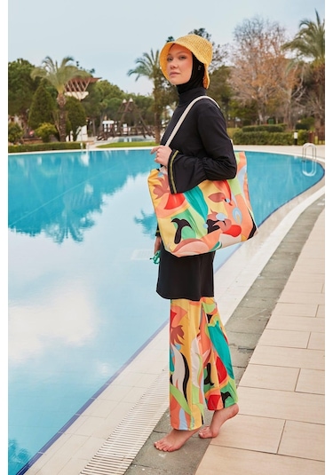 Marina M2473 Tam Kapalı Mayo-siyah Siyah