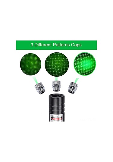 Dofolink Yüksek Güçlü 2000m Yeşil Lazer Pointer, Usb Şarjlı, Alüminyum Kasa, Astronomy-piknik-halka Sunumlar İçin, Siyah Renk Siyah