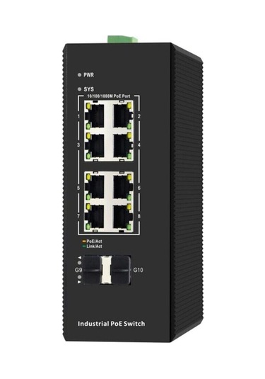 8 Port 10/100/1000 +2 Ge Sfp Endüstriyel Poe Switch-118437
