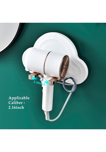 Moveevo Saç Kurutma Makinesi Tutucu Katlanabilir Duvara Monte Saç Kurutma Makinesi Askısı Saç Kurutma Makinesi Düzenleyici Saç