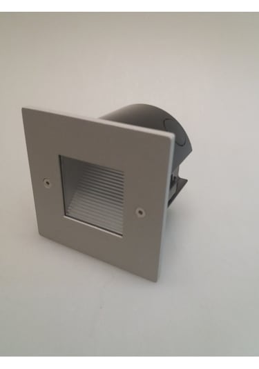 Asimetrik 1W Led Duvar Gömme Armatür Gri