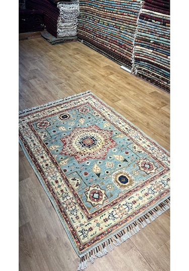 El Dokuma Afghan Halısı Çok Renkli