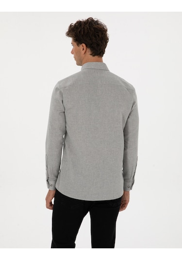 Pierre Cardin Erkek Gri Gömlek Desenli 50316768-vr024 Gri