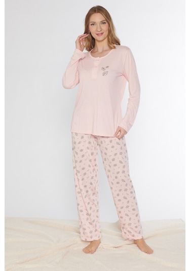 Uzun Kol Pijama Takımı Viskon Alperi 790-77 SOMON