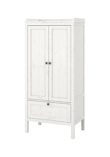 Sundvık Çocuk Gardırobu, Beyaz Renk 80x50x171 Cm Beyaz