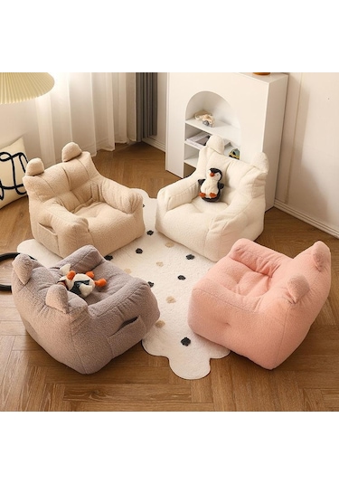 Sarı Sevimli Tembel Kanepe Mini Boş Koltuk Karikatür Çocuk Kanepe Okuma Erkek Ve Kadın Basit Kanepe Bebek Kanepe Sarı