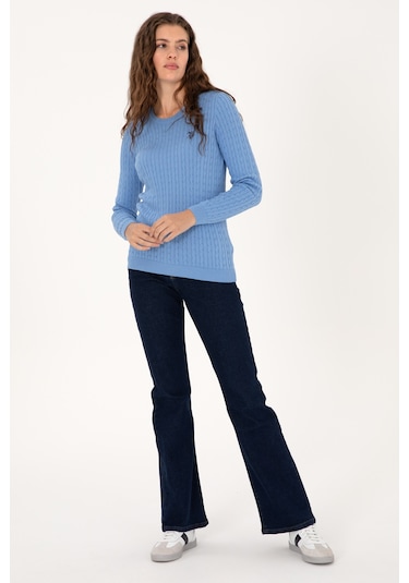 U.s. Polo Assn. Kadın Açık Mavi Kazak /triko 50313626-vr003 Acık Mavı