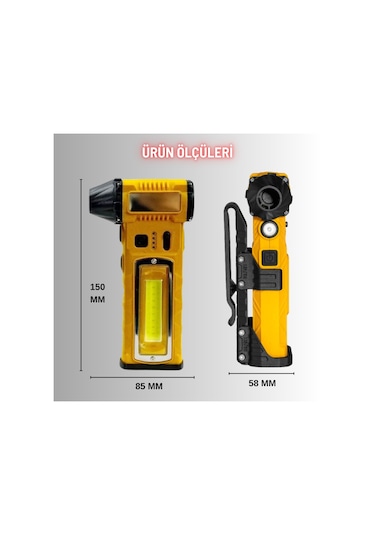 Şarjlı Mini Jet Turbo Fan Araç Kurutucu Led Işık Çakar İkaz Devir Ayarlı Mangal Üfleme Klavye Temizleme