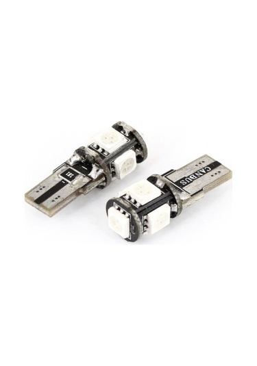 Led Ampül 12v Dipsiz T10 Smd Canbus 5 Led Mavi