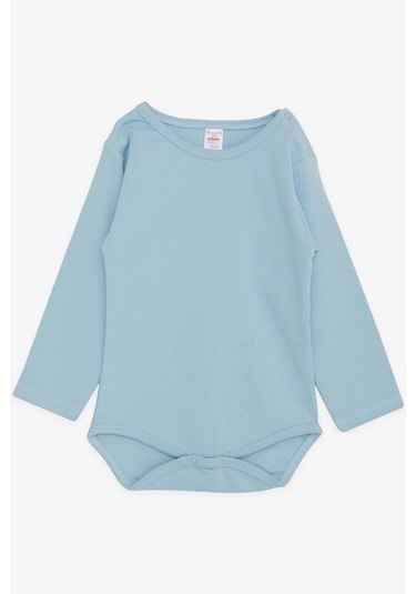 Breeze Erkek Bebek Çıtçıtlı Body Basic 9 Ay-3 Yaş, Mavi-mavi Mavi