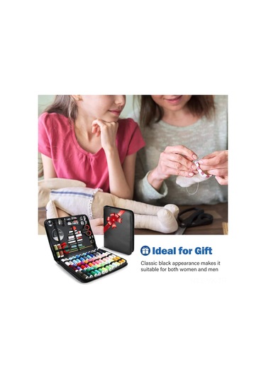 Vkemall 128 Parça El İşçiliği Dikiş Seti - Giysi Tamiri İçin İğne, İp, Makas Ve Aksesuarlar Paketi