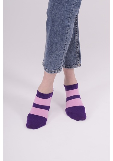 3 Çift Kadın Patik Çorap Çok Renkli