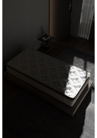 Aksviva Cortado Tek Kişilik Pedli Paket Yaylı Yatak 30 Cm BEYAZ