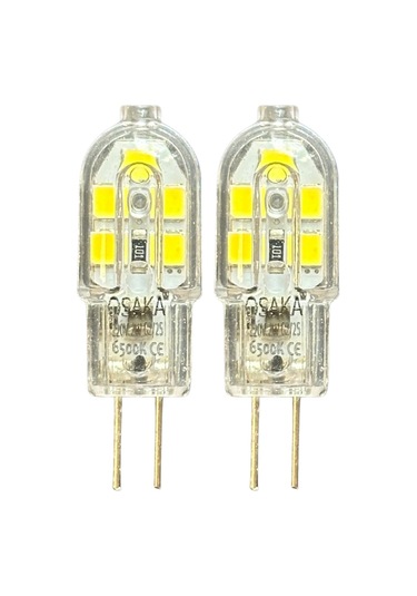 2 Adet Osaka 2w Beyaz Işık 6500k G4 Duylu İğne Bacak Led Kapsül Ampul