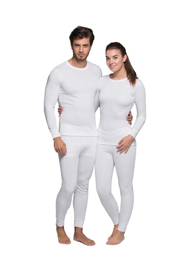 Yetişkin Termal İçlik - Thermoform - Heavy - Unisex - Beyaz Çok Renkli