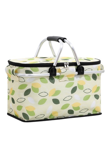 Büyük Kapasiteli Katlanabilir Yalıtımlı Piknik Çantası-yeşil Yeşil - Sarı