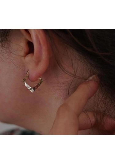 Çelikoğlu Kuyumculuk 8 Ayar Altın Üçgen Küpe 1,85 Gr Açık Sarı Altın