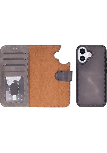 İphone 17 Leather Detachable Wallet Case