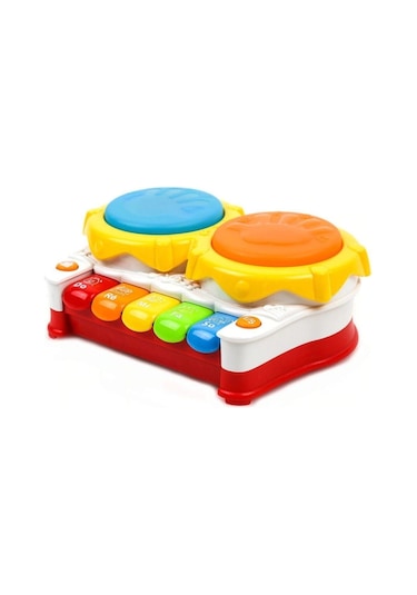 Birlik Işıklı Müzikli Piyanolu Kaya Davul Türkçe Masal ve Şarkı Söyler