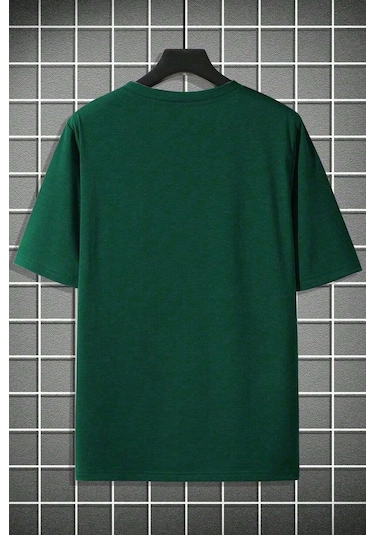 Erkek La California 1987 Baskılı Oversize Tshirt Yeşil