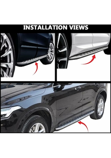 Volvo Xc90 Siyah Yan Basamak 2018 Sonrası Oem Model