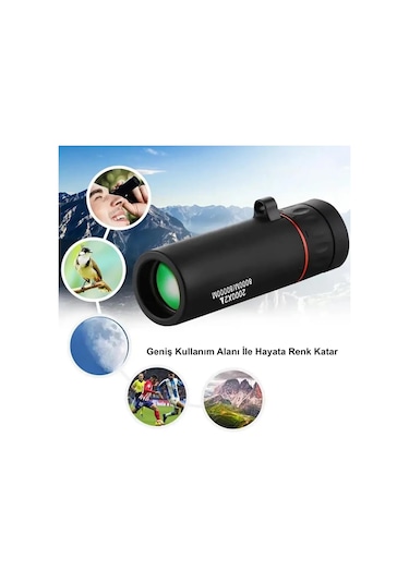 Triline 2000x24 Zoom Monoküler Mini Taşınabilir Hd Dürbün Su Geçi Siyah