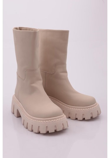 Dgn 1088-2027 Kadin Kalin Taban Bot 1088-2027-R0152 Bej